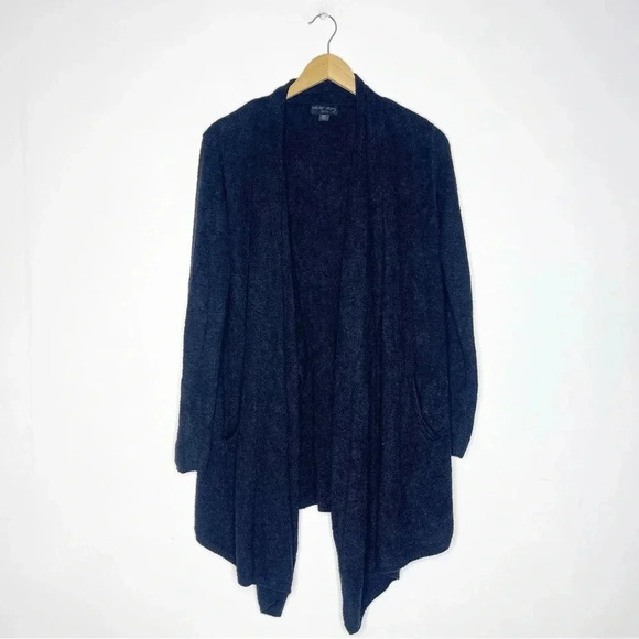 Barefoot Jeans Cozy Waterfall Black Cardigan Sweater Size Small Medium - Picture 1 of 6